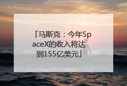 马斯克：今年SpaceX的收入将达到155亿美元