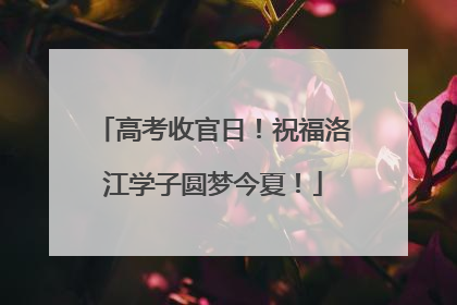 高考收官日！祝福洛江学子圆梦今夏！
