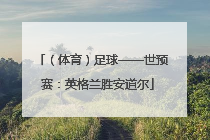 （体育）足球——世预赛：英格兰胜安道尔