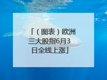 （图表）欧洲三大股指6月3日全线上涨