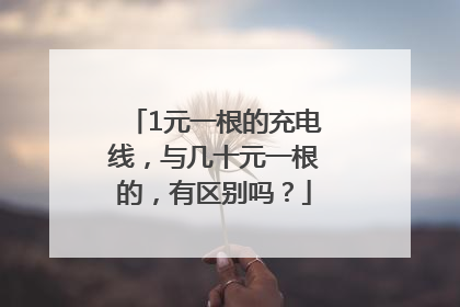 1元一根的充电线，与几十元一根的，有区别吗？
