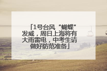 1号台风“蝴蝶”发威，周日上海将有大雨雷电，中考生请做好防范准备
