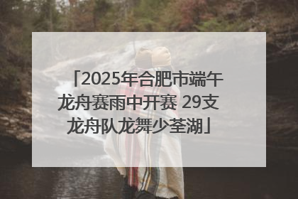 2025年合肥市端午龙舟赛雨中开赛 29支龙舟队龙舞少荃湖