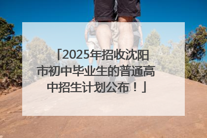 2025年招收沈阳市初中毕业生的普通高中招生计划公布！