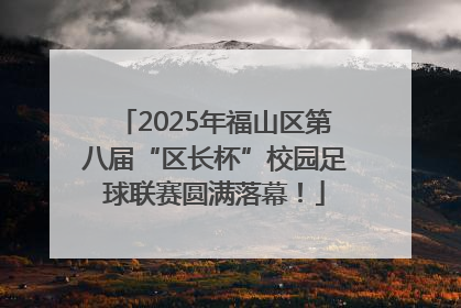 2025年福山区第八届“区长杯”校园足球联赛圆满落幕！