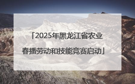 2025年黑龙江省农业春播劳动和技能竞赛启动