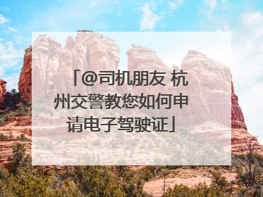 @司机朋友 杭州交警教您如何申请电子驾驶证