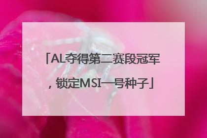 AL夺得第二赛段冠军，锁定MSI一号种子