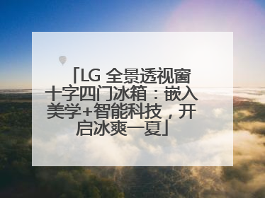 LG 全景透视窗十字四门冰箱：嵌入美学+智能科技，开启冰爽一夏